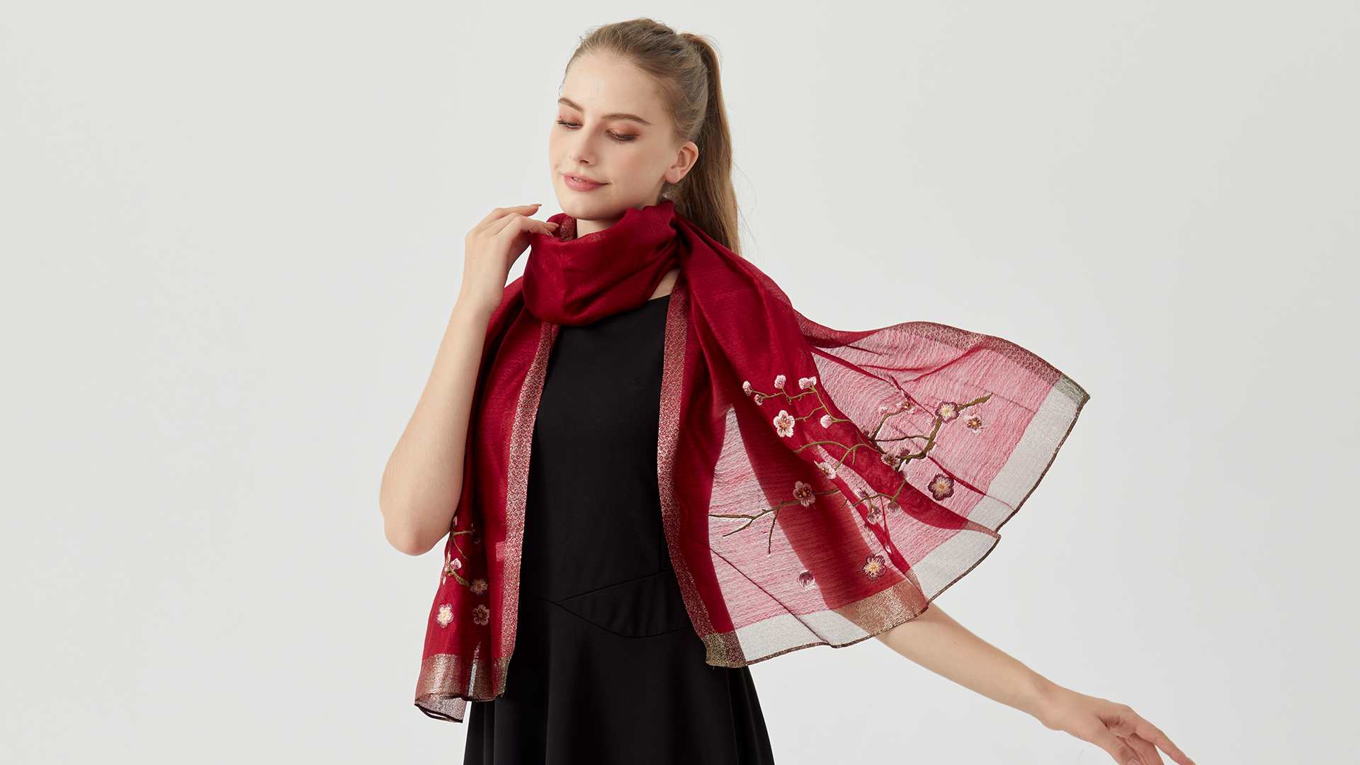 Amazon.com: WINCESS YU Women Mulberry Silk Scarf Long & Large