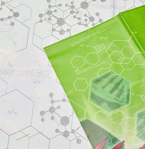 Miniatura 2 de Amscan 571852 Jurassic World - Mantel de plástico verde y blanco para mesa, 54 x 96 pulgadas, 1 unidad