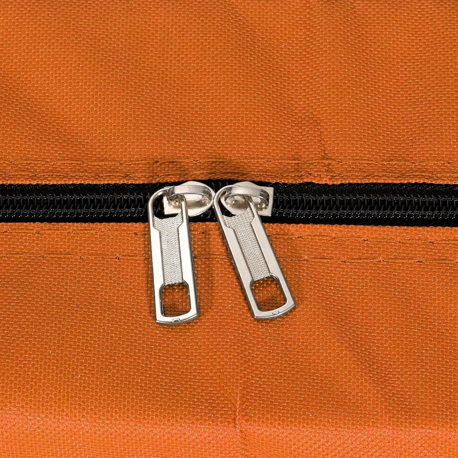PATIKIL Storage Tote with Zippers, 2 Pack 180L Capacity Foldable Heavy Moving Tote Bags for Bedding Clothes, Orange