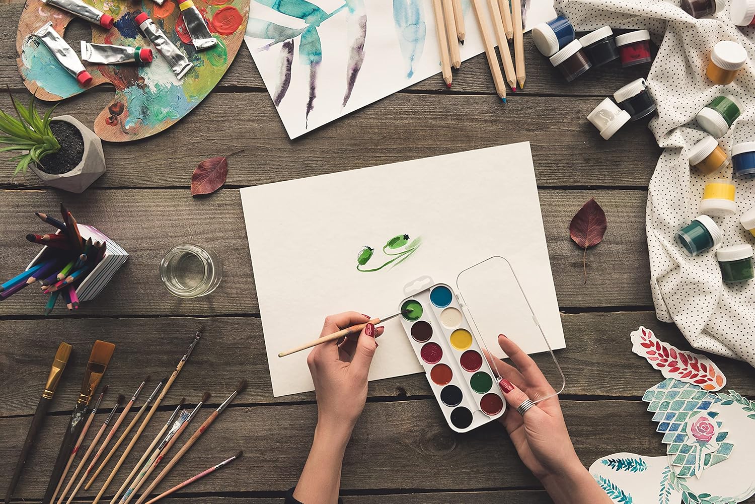 Bellofy Watercolor Paper Pad - 9x12 in - Watercolor Sketchbook Journal with Cold Press Watercolor Paper Finish - 130 IB 190 GSM - Watercolor Paper for Kids & Artists - Art Painting Paper for Wet Media : Arts, Crafts & Sewing