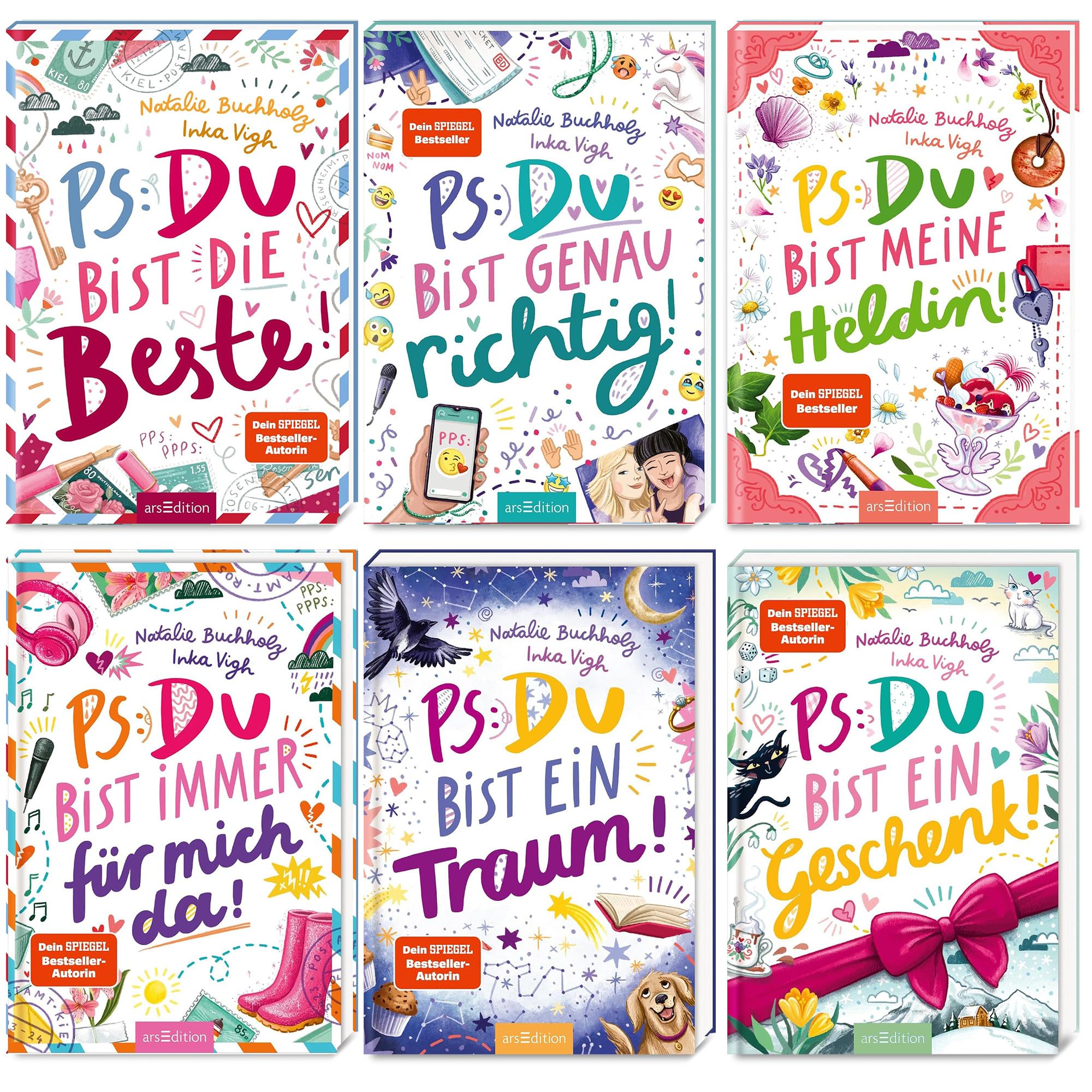 Natalie Buchholz – PS: Du bist die Beste! Bücherreihe Band 1-6 – Für alle ab 11 Jahren, die Chaos, Spaß und Freundschaftsthemen lieben – Freundschaft, Schule und Teenager – mit exklusivem Lesezeichen