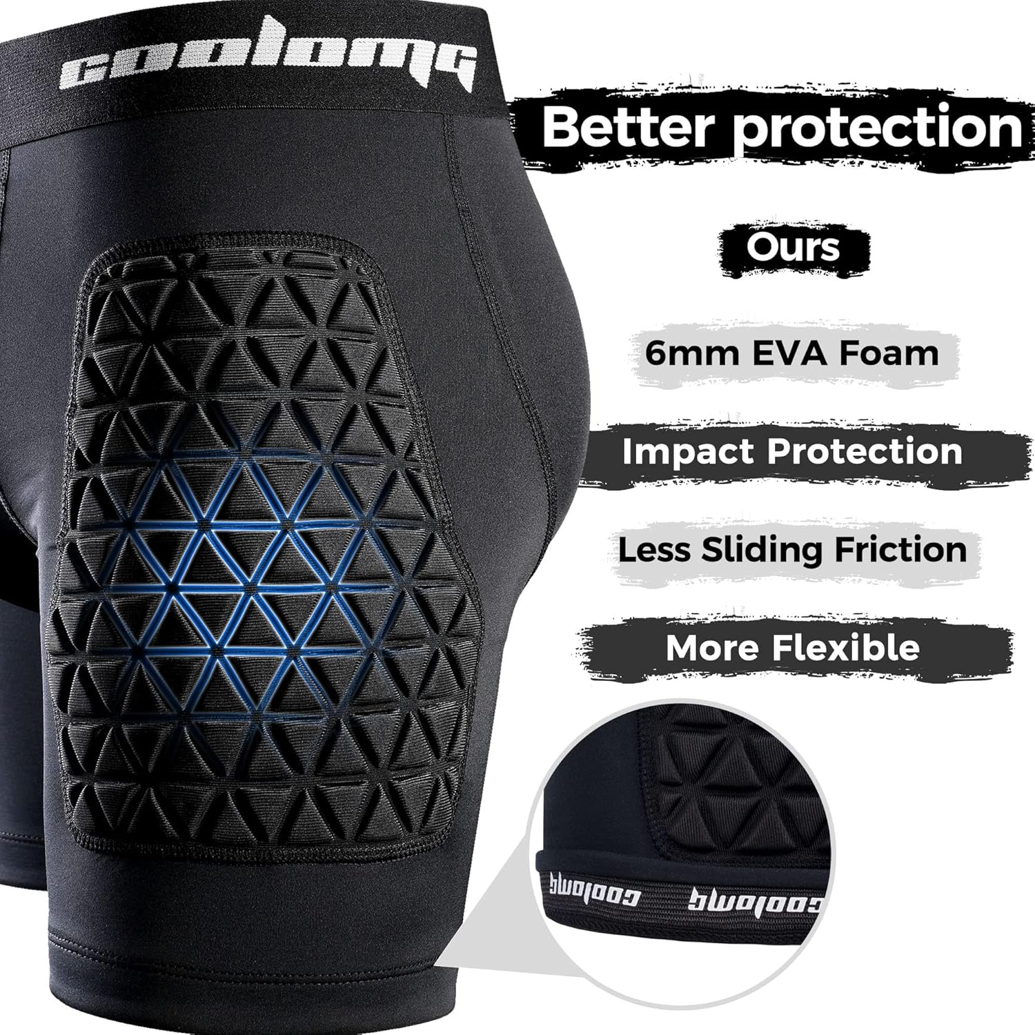 COOLOMG Youth Boys Sliding Shorts with Athletic Cup Compression Shorts for Baseball Football Lacrosse - Image 3