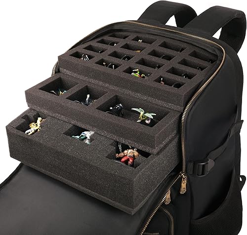 Miniatura 3 de ENHANCE Mochila DnD  Bolsa RPG DM para Calabozos y Dragones  Organizador de bolsas DnD de viaje para 6  8 libros verticales ranura para pantalla DM