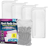 Vista 16 de Aquatic Experts Bolsa fina para acuario, bolsas de filtro duraderas para pecera, bolsa de medios de filtro con cordón seguro, bolsas multimedia
