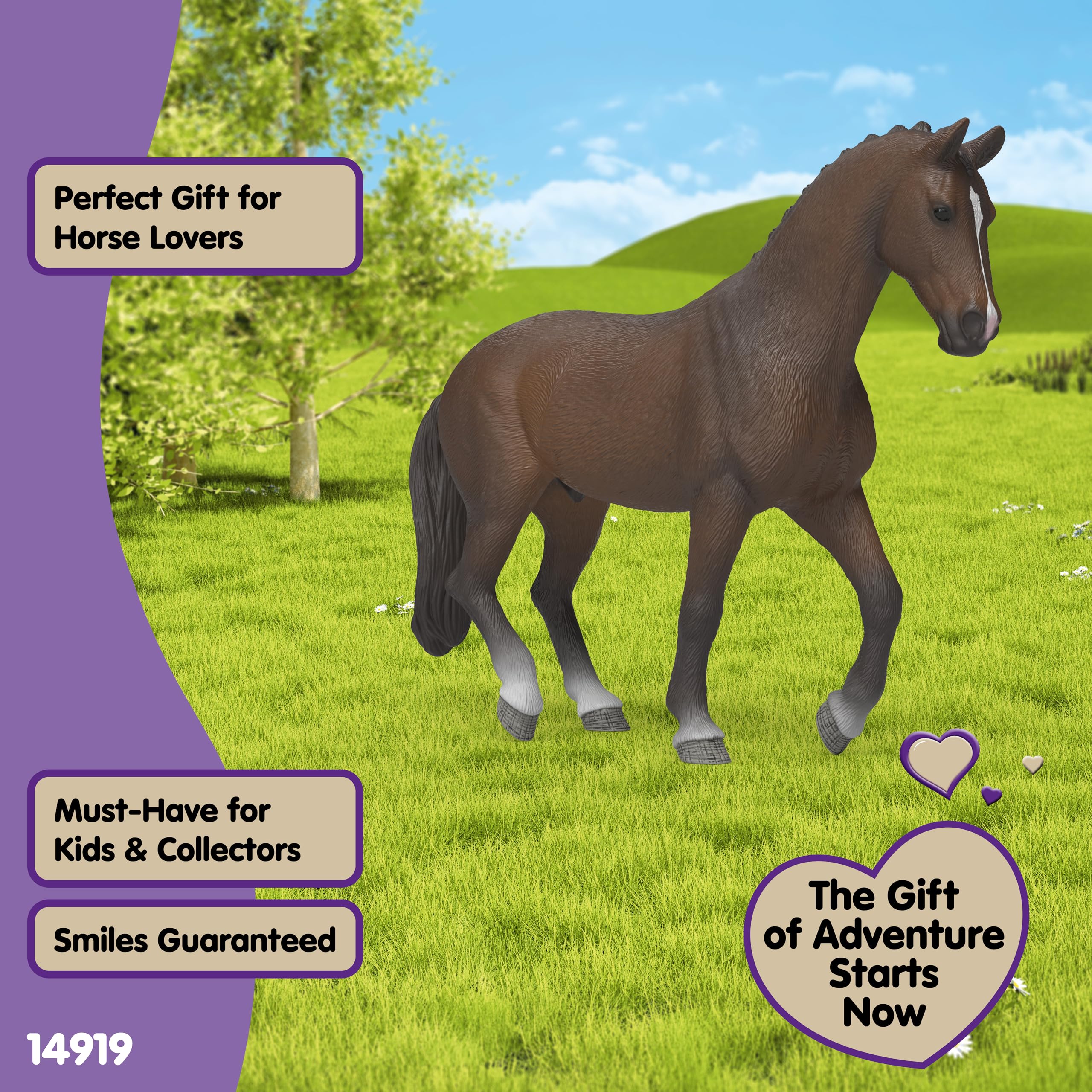 schleich HORSE CLUB | KWPN Wałach 14919 | szczegółowy koń | Prezent dziewczynkom i chłopcom | Dekoracja i kolekcjonerska figurka | Zabawki koni od 5 lat | 14 x 4 x 11 cm