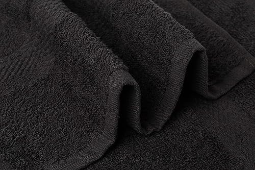 Miniatura 7 de Juego de toallas de algodón para salón, paquete de 24 toallas de mano ultra suaves de color blanco de 16 x 26 pulgadas, alta absorción, uso diario,