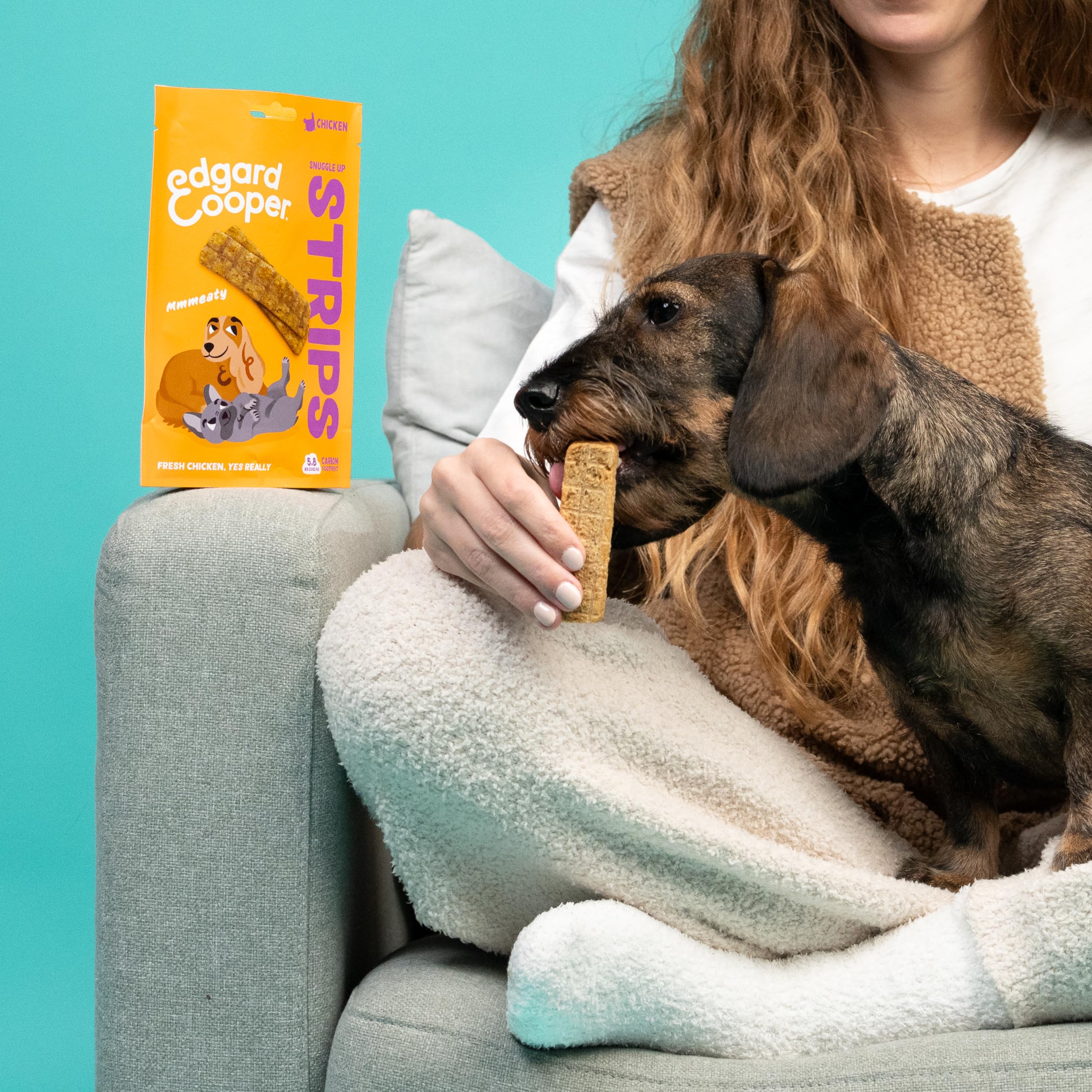 Edgard Cooper Natural Dog Treats, Lamb and Turkey Snuggle Up Strips, 10 x 75g bag, Grain Free, High in Protein fresh meat - Image 2