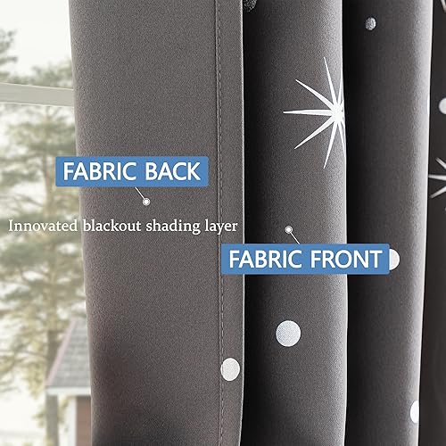 Miniatura 6 de CUCRAF Cortinas opacas de 63 pulgadas de largo, juego de 2 paneles para oscurecer la habitación, aislamiento térmico, reducción de ruido, cortinas