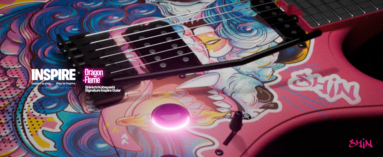 Amazon | Enya Electric Guitar Inspire 小林信一 ドラゴンフレーム 39