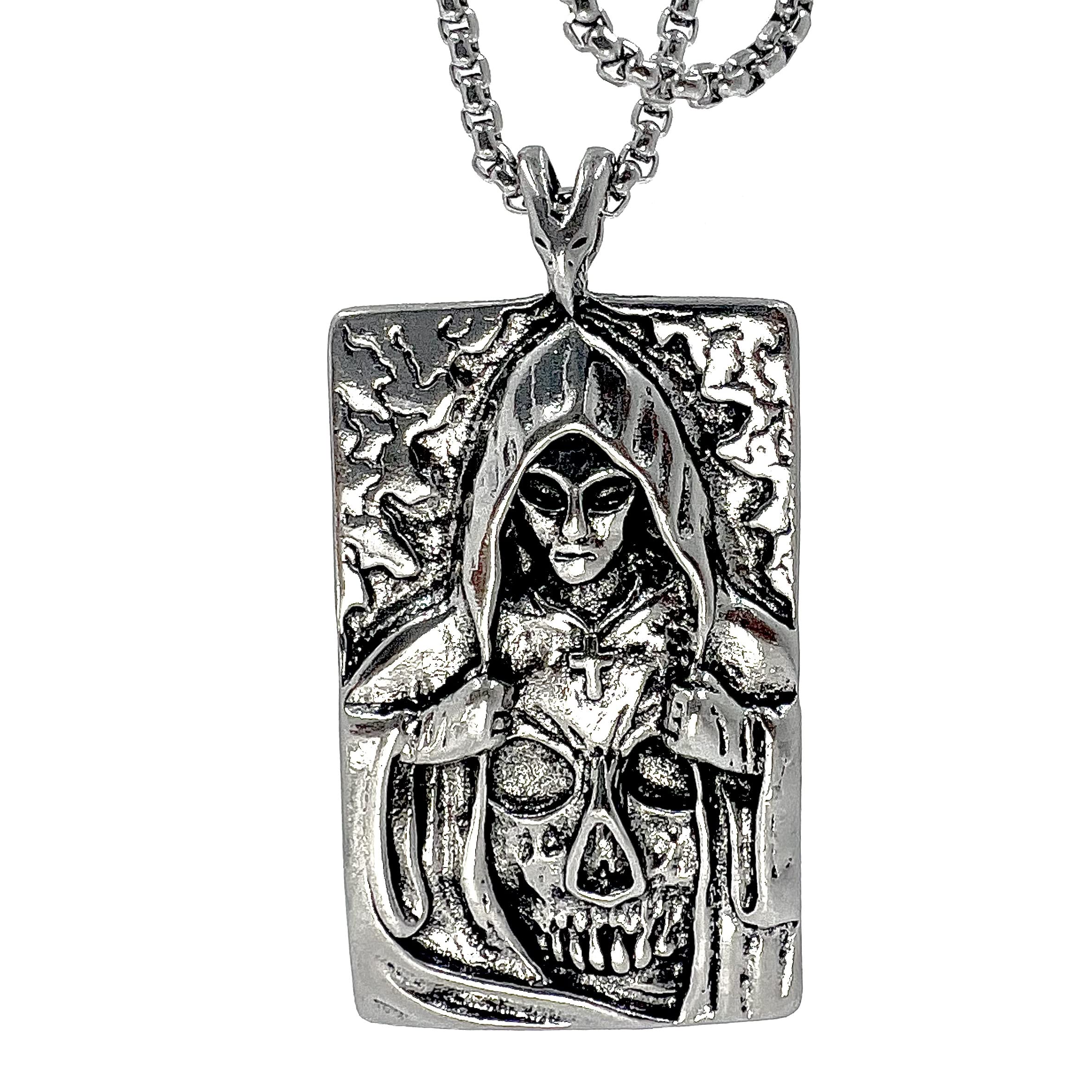 THE MEN THING HIDDEN DEVIL - Alloy Pendant with Pure Stainless Steel 24inch Round Box Chain, American trending Style for Men & Boy (B0B5HHSVK1) Amazon Price History, Amazon Price Tracker