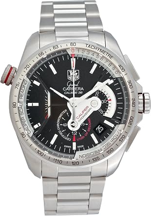 TAG Heuer Mens CAV5115.BA0902 Grand Carrera Automatic Chronograph Black Dial Watch