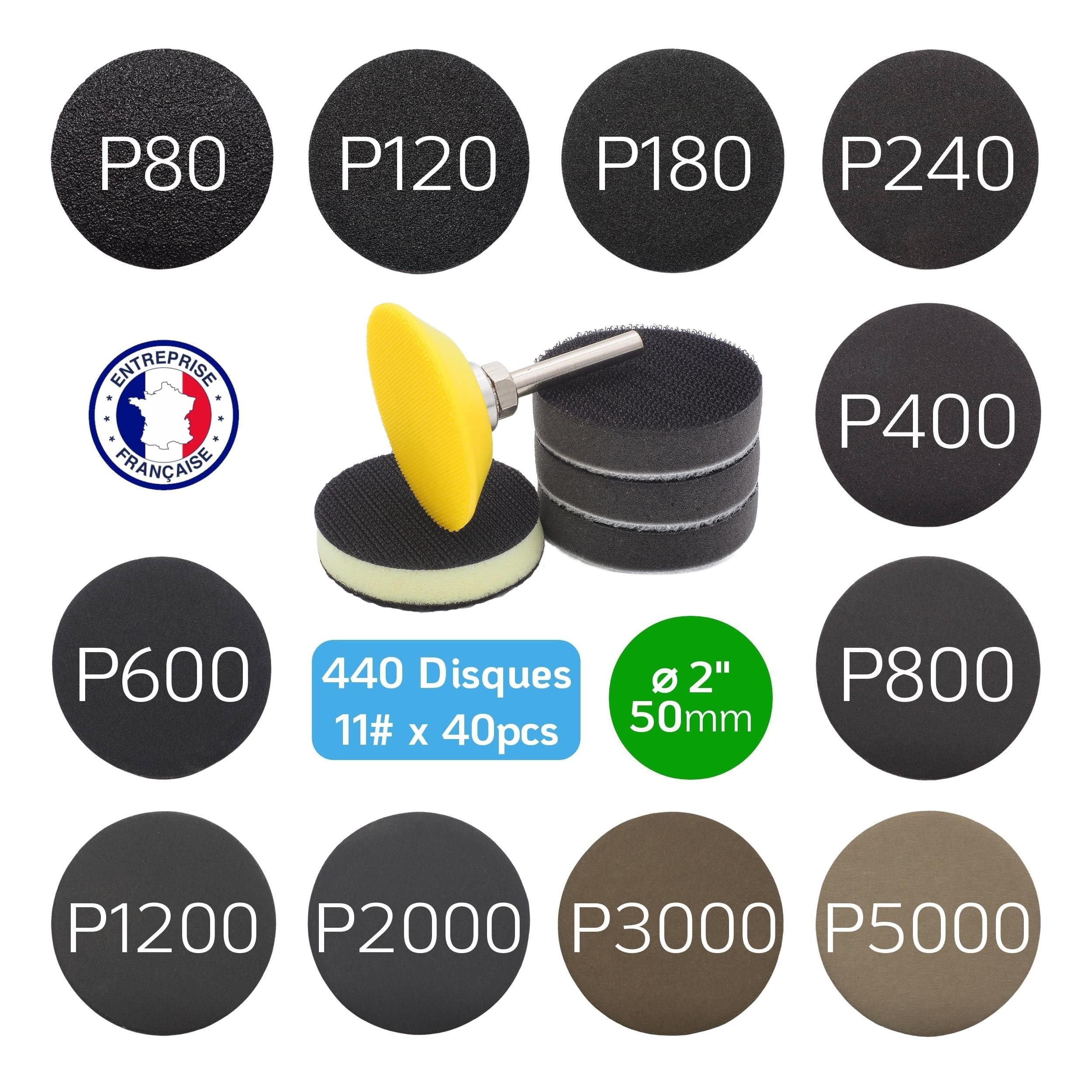 Disco abrasivo lijado pulido taladro 440 unidades Ø 50 mm 1P 1M 3S