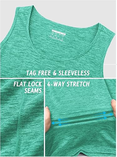 Miniatura 5 de TACVASEN Camisetas sin mangas para hombre de secado rápido para entrenamiento muscular atlético, gimnasio, culturismo, camiseta de rendimiento