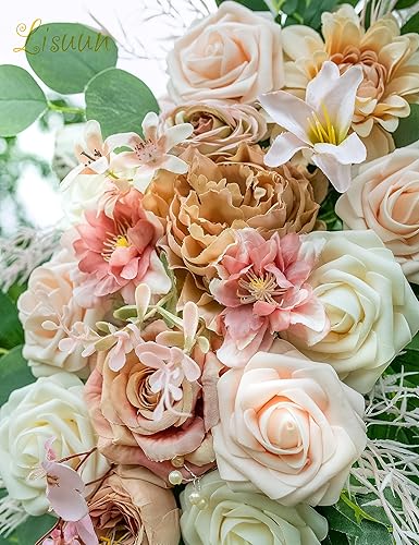 Miniatura 7 de Flores de arco de boda, flores artificiales para decoración, guirnalda de flores grandes para estilos bohemios, decoración floral de ceremonia de