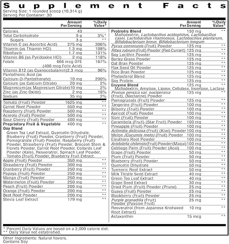 Miniatura 8 de Ruby Reds  Delicious Reds Polvo Fruta & Vegetal Suplemento Superfood + Coco Complete  Suplemento en polvo de superalimento saludable  Energía y