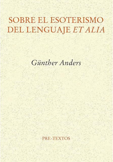 Portada de Sobre el esoterismo del lenguaje et alia