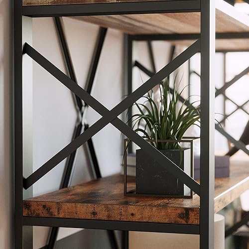 Miniatura 6 de IRONCK Estantería doble ancha de 6 niveles de 76 pulgadas de alto, estantería grande abierta, estantes de estilo industrial, estanterías de madera y
