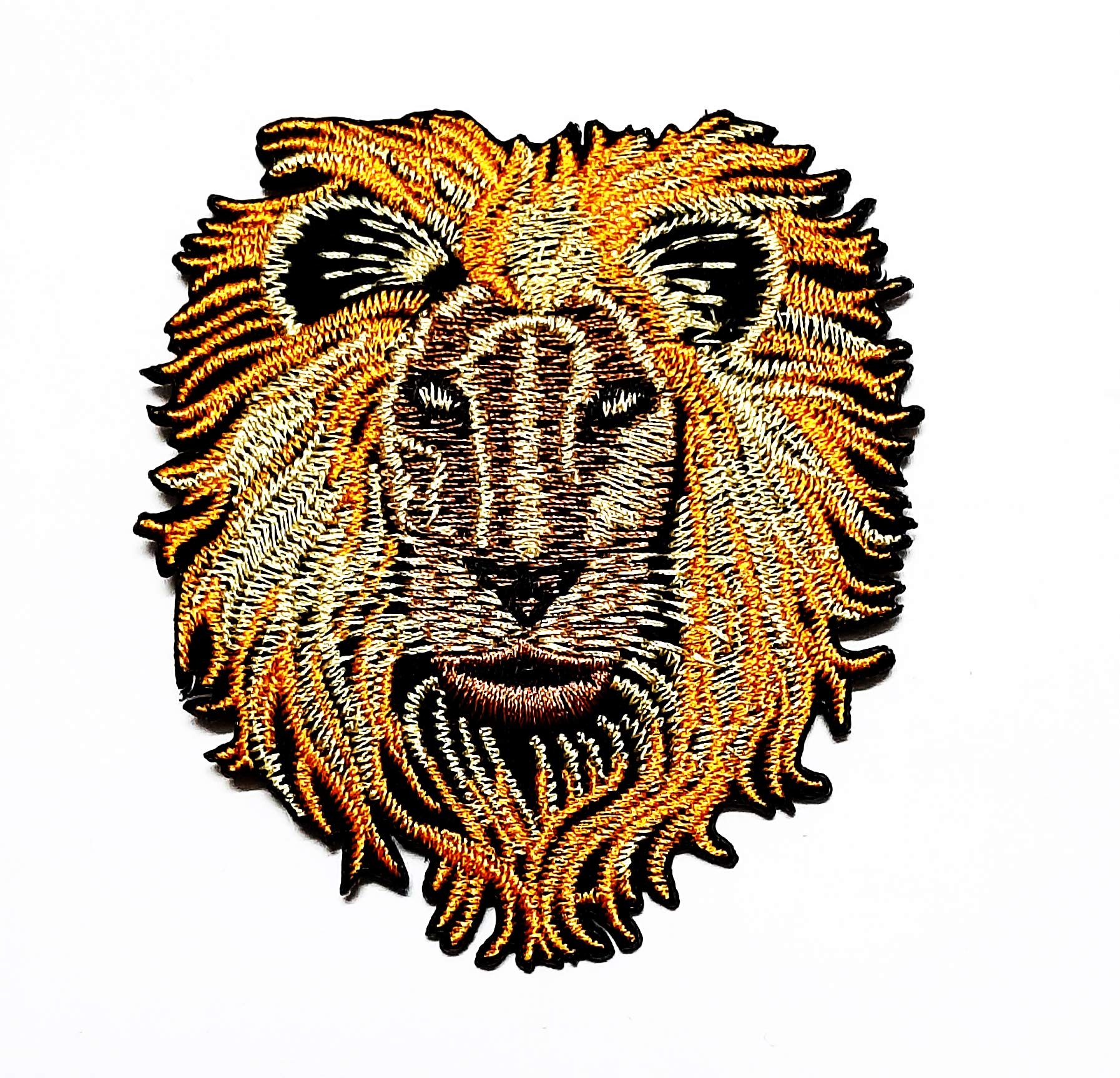 Lion King of Judah Rasta Rastafari Jamaica Africa Cartoon Kids Patch Craft Embroidered Patches for Bags Jacket Iron on Clothes Jeans Kids Appliques Badge