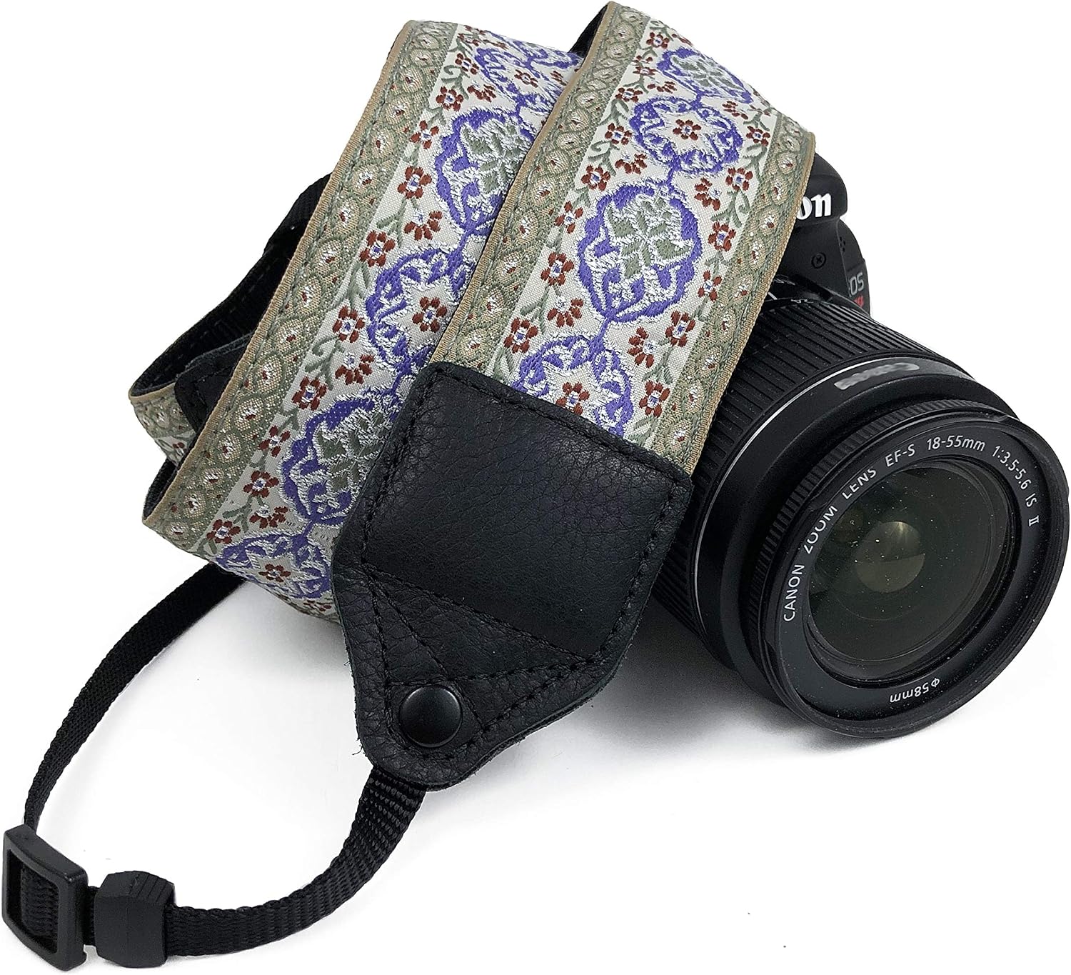 Perri’s Leathers Ltd Camera Strap, 2” inch Wide Jacquard, Soft & Vibrant, Adjustable Length, Made in Canada