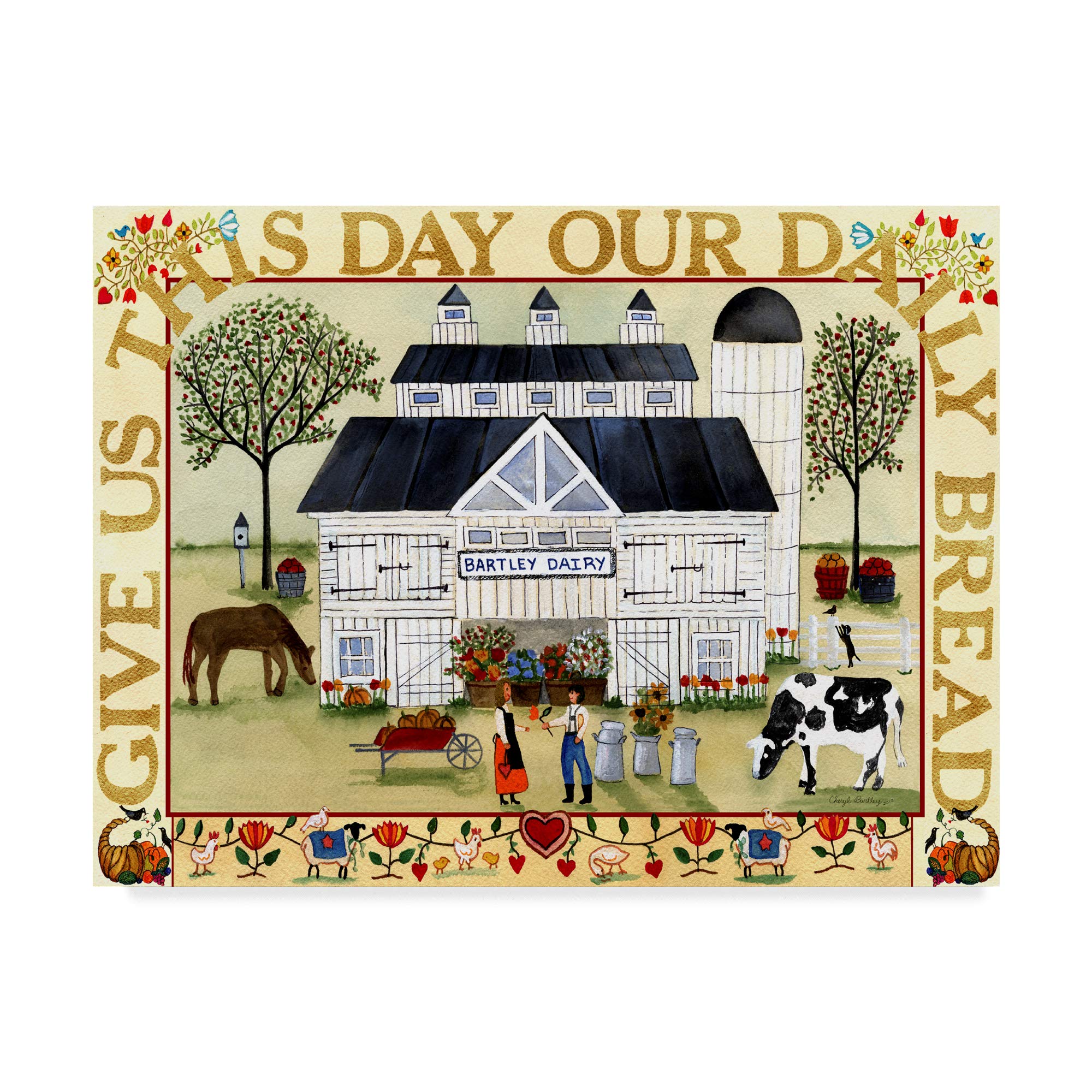 Trademark Fine Art Dairy by Cheryl Bartley, 18x24-Inch Fine Art, Multicolor