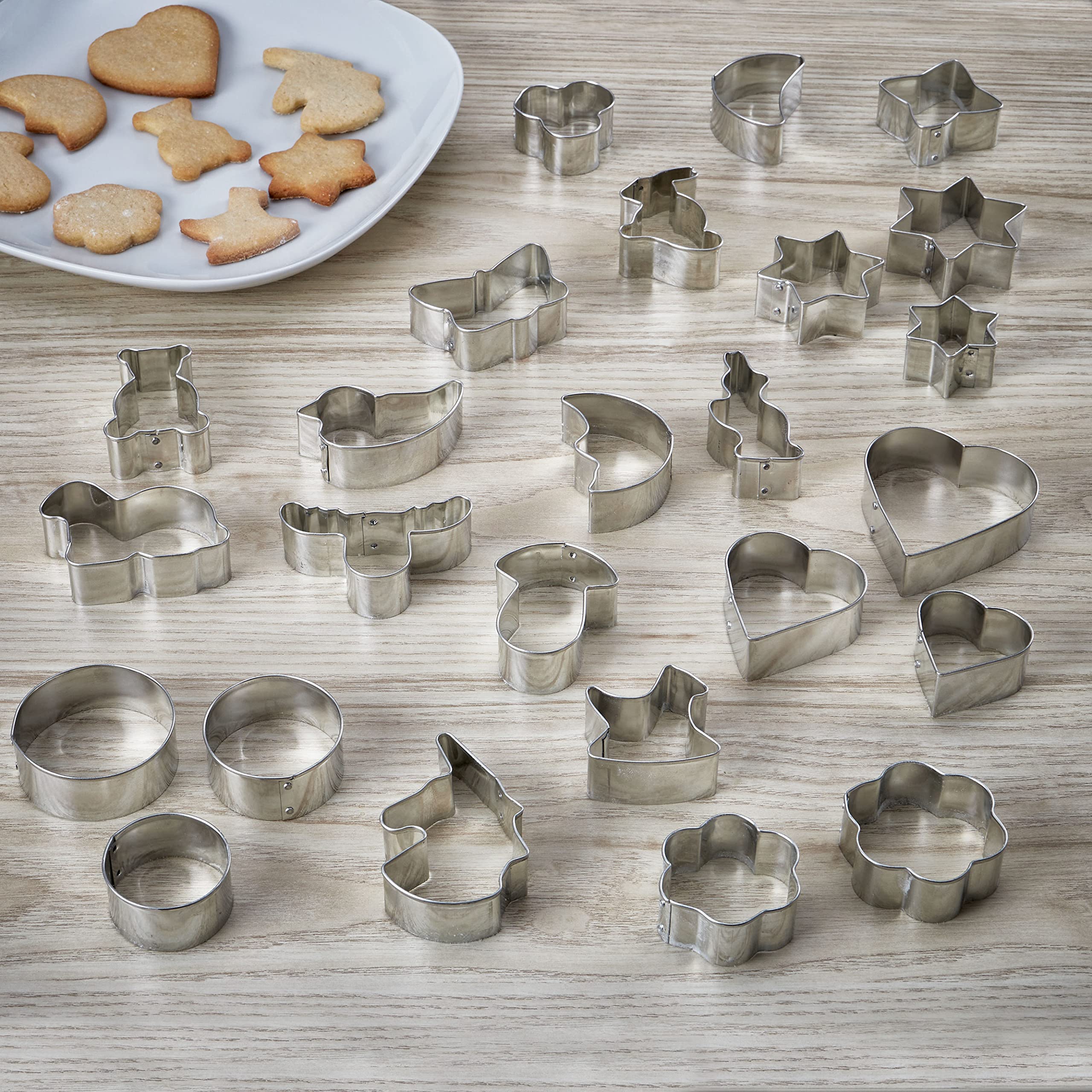 Mini Emporte Pièces Lot De 24 Mini Forme Géométrique Biscuit Emporte-pièces E