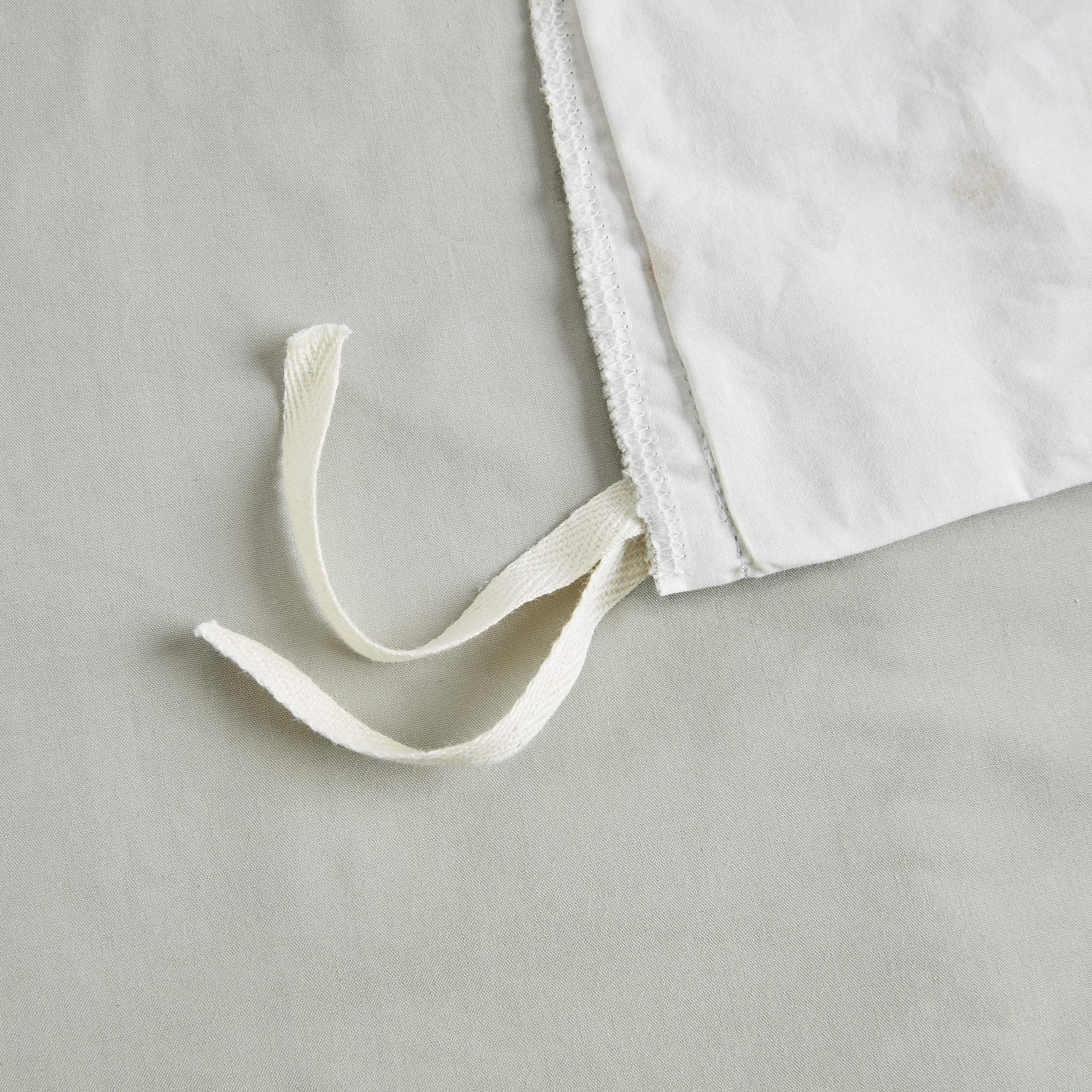 Tenda da doccia con nappe in stile bohémien, decorazione per il bagno in lino, 92 x 183 cm (bianco con quadri neri) | Leroy Merlin