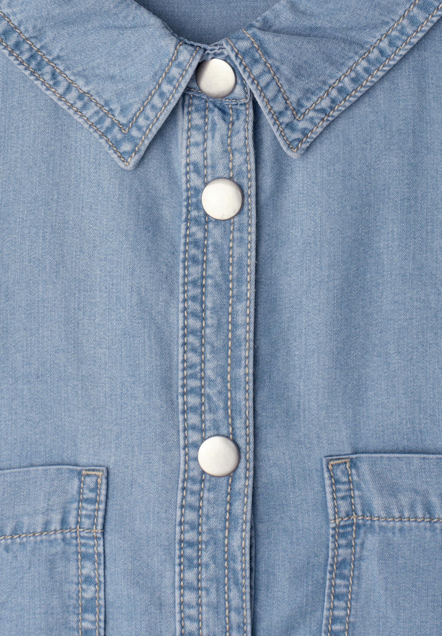 Street One Studio Kurzarm Bluse im Washed-Look