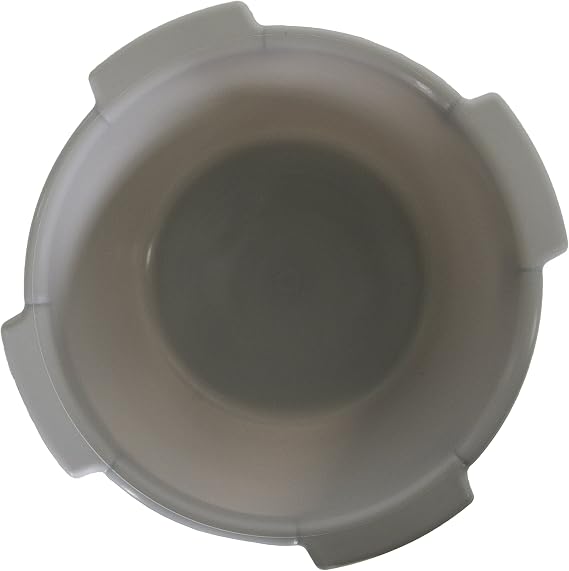 PCP Half Pail for Commode Chair with Lid, Gray, 6 Quart with 1.5 Gallon Capacity