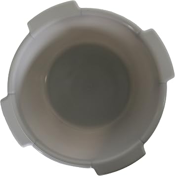 PCP Half Pail for Commode Chair with Lid, Gray, 6 Quart with 1.5 Gallon Capacity