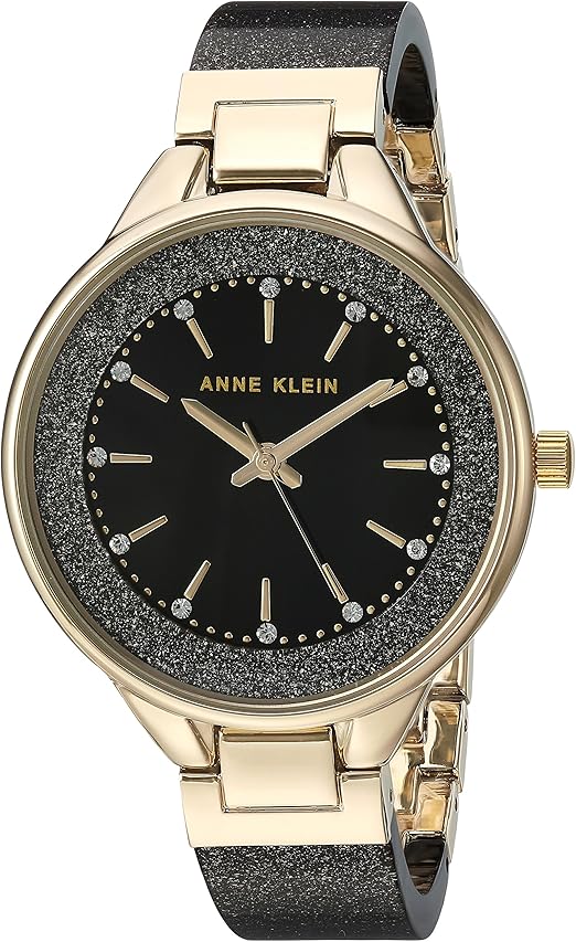 Anne Klein Women's Premium Crystal Accented Resin Bangle Watch