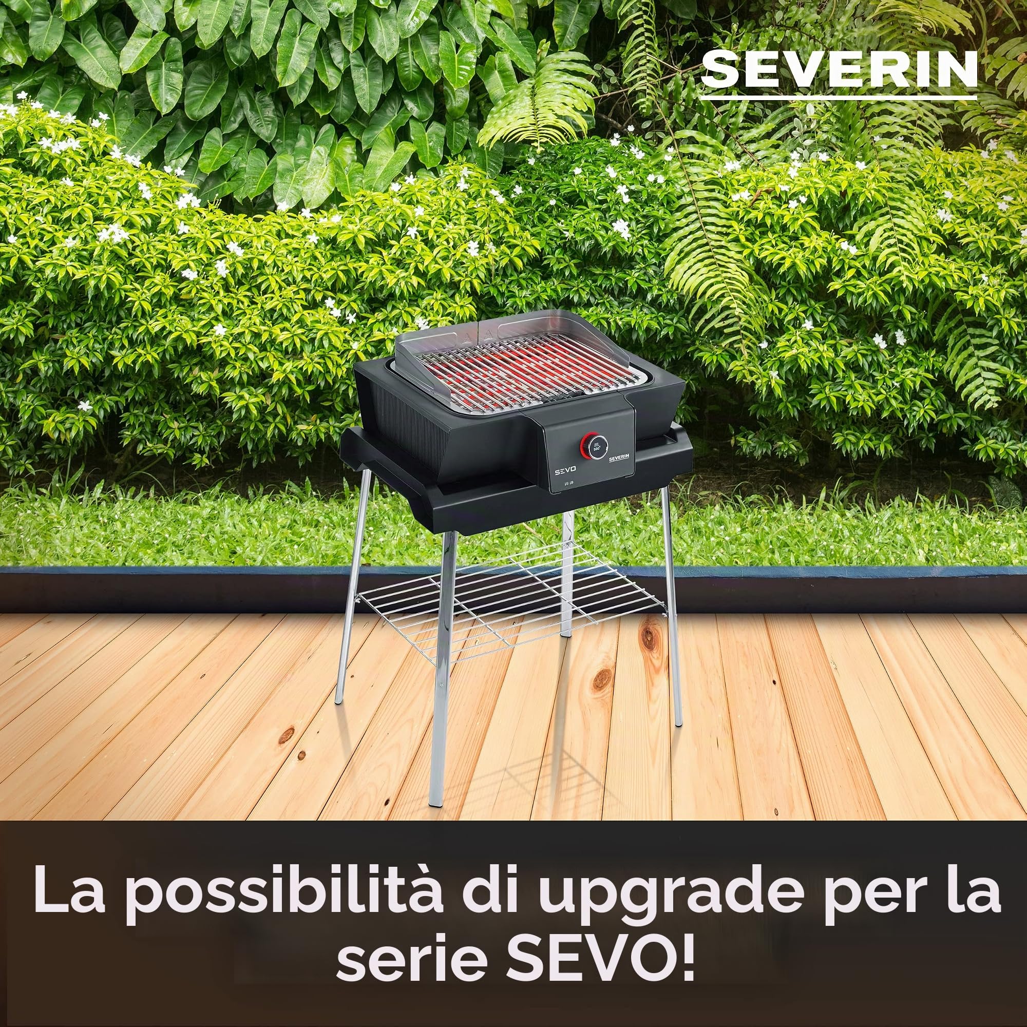 SEVERIN SEVO SMART CONTROL - Kit di aggiornamento per barbecue elettrico SEVO, modulo intelligente per barbecue con controllo app e display OLED, per barbecue con opzione di cottura lenta, nero, ad