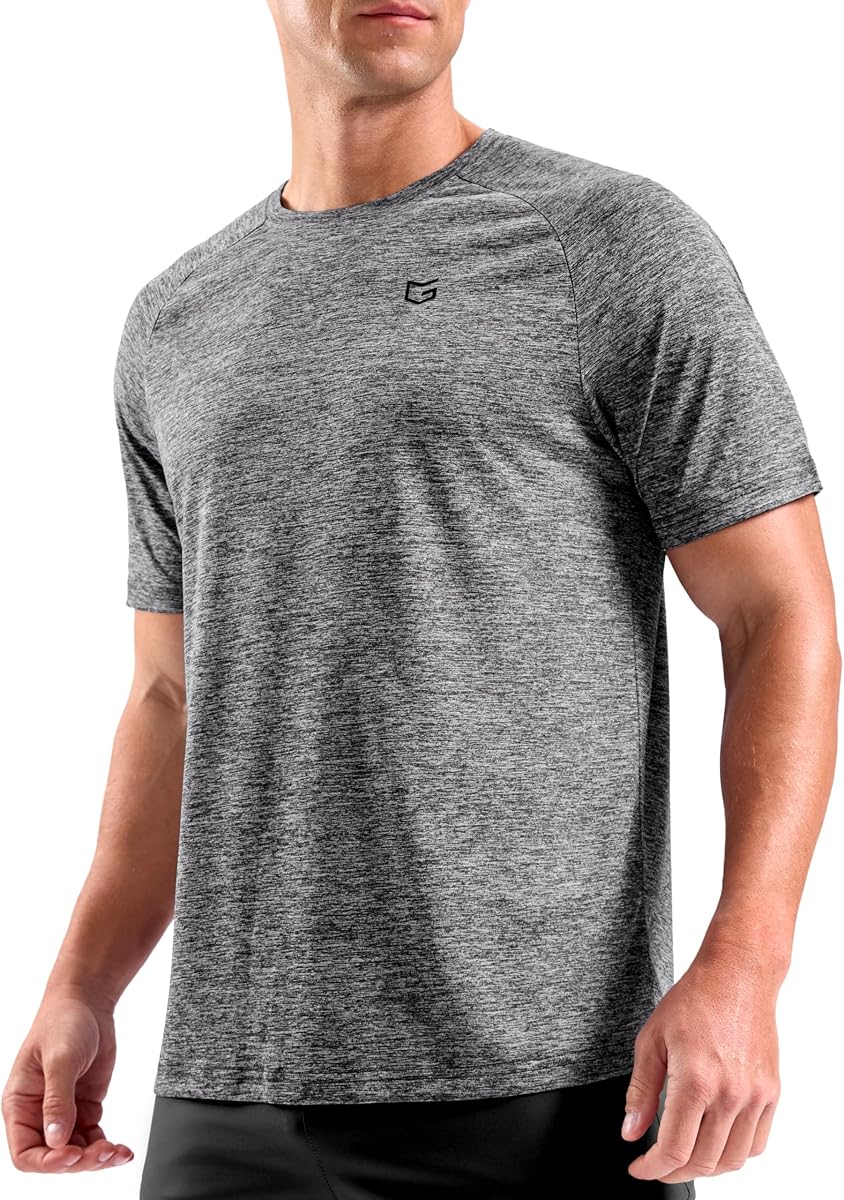 G Gradual Mens Workout Dry Fit Shirts Athletic Gym Lightweight T-Shirts | Moisture Wicking, Breathable, Soft Performance Comfortable Tee Shirts Running Tennis Sports Active
