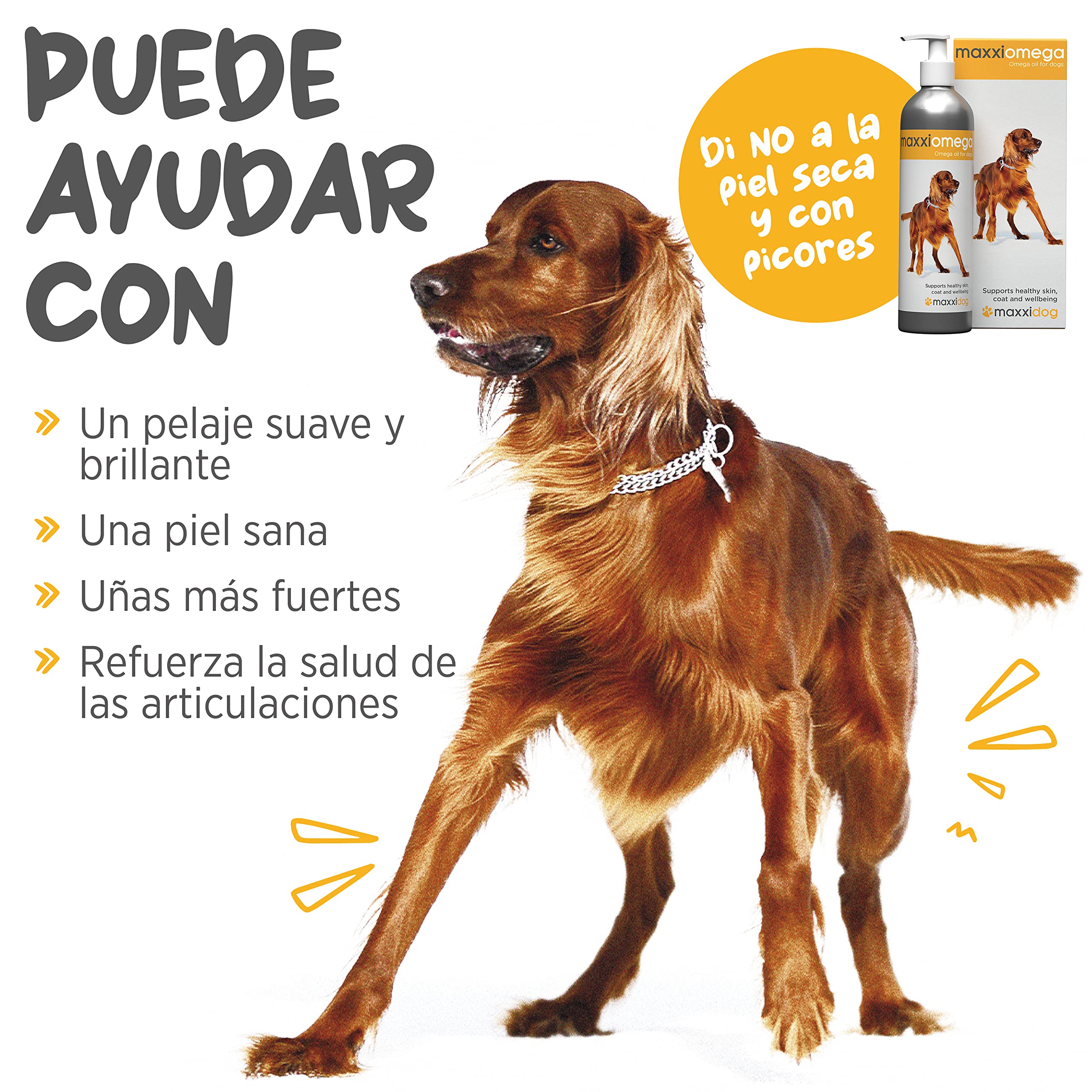 maxxipaws maxxiomega Suplemento de Aceite Omega 3, 6 y 9 para Perros - Soporte para Piel y Pelaje, 296ml