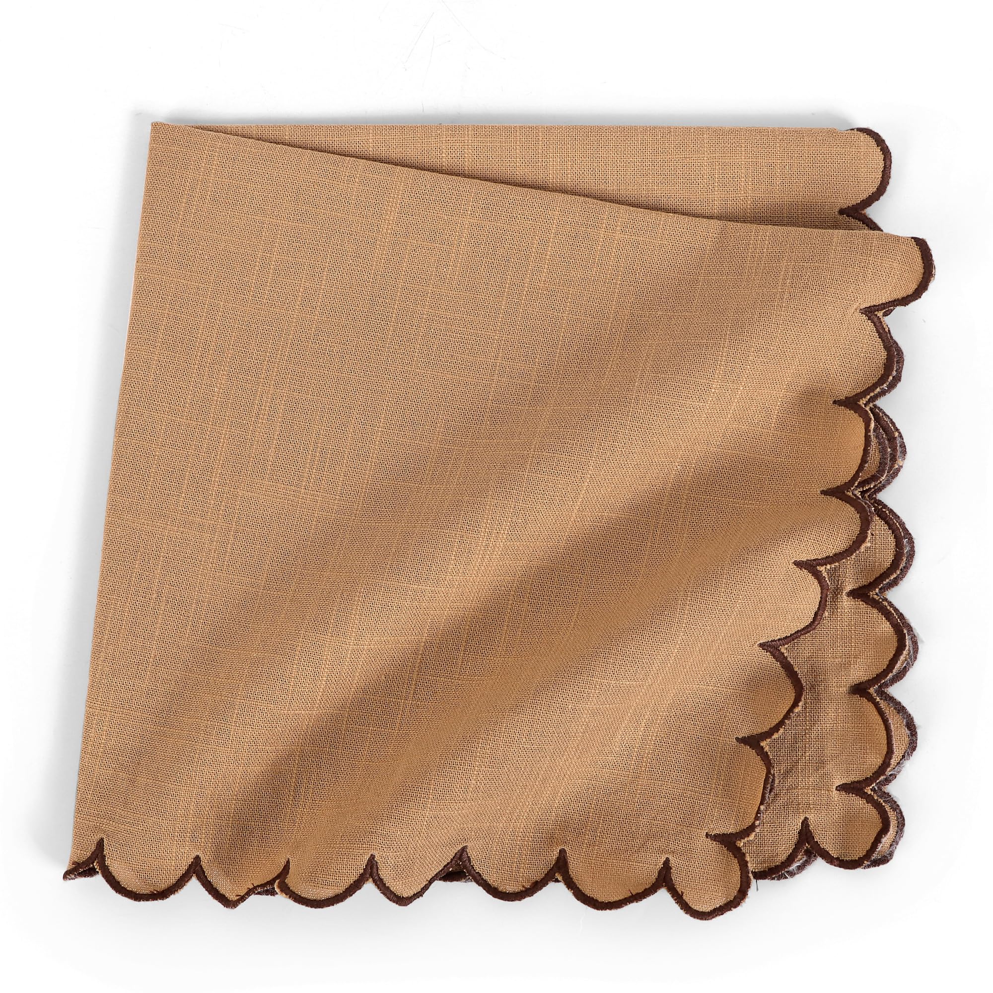 Serviettes en tissu haut de gamme en coton Fingercraft marron