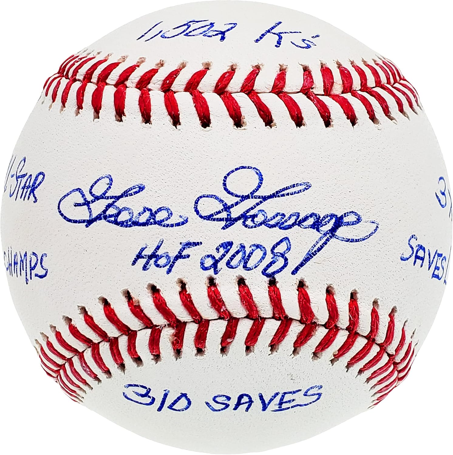 Rich"Goose" Gossage Autographed Official M.L.B. Baseball Cardinals With 6 Stats Beckett BAS QR