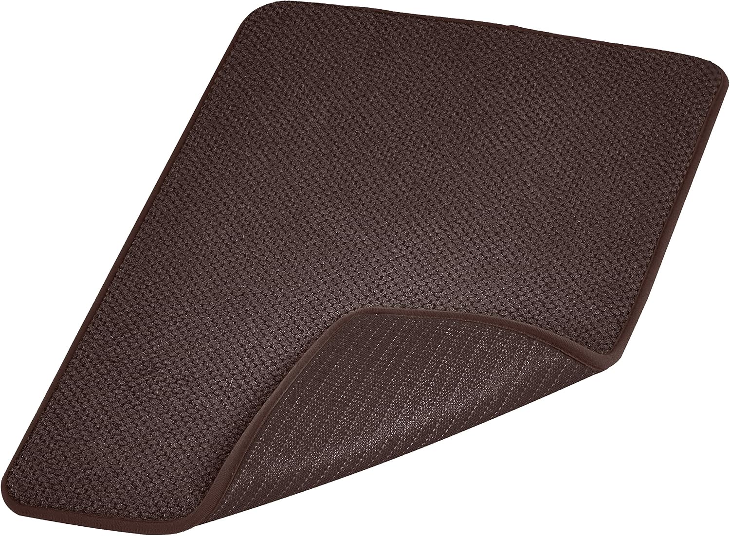 Amazon Basics Textured Memory Foam Bath Mat - Large, Brown