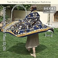 Vista 293 de DANA XU Manta de pashmina extragrande 100% de lana merina, bufanda de viaje, bufanda de cachemira para mujer, otoño e invierno, chal de gran