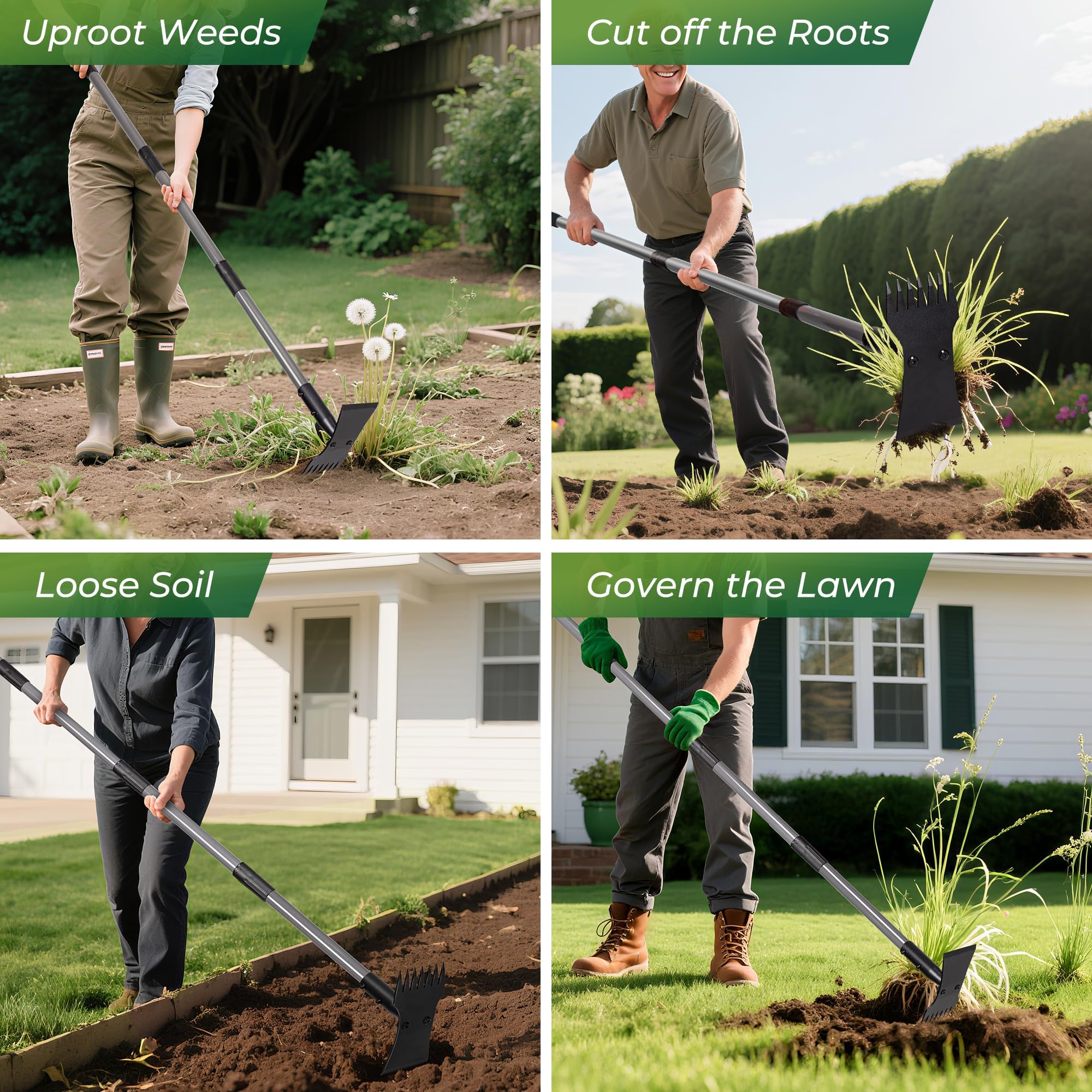 Walensee 2-in-1 Weed Puller - Hoe & Rake -6