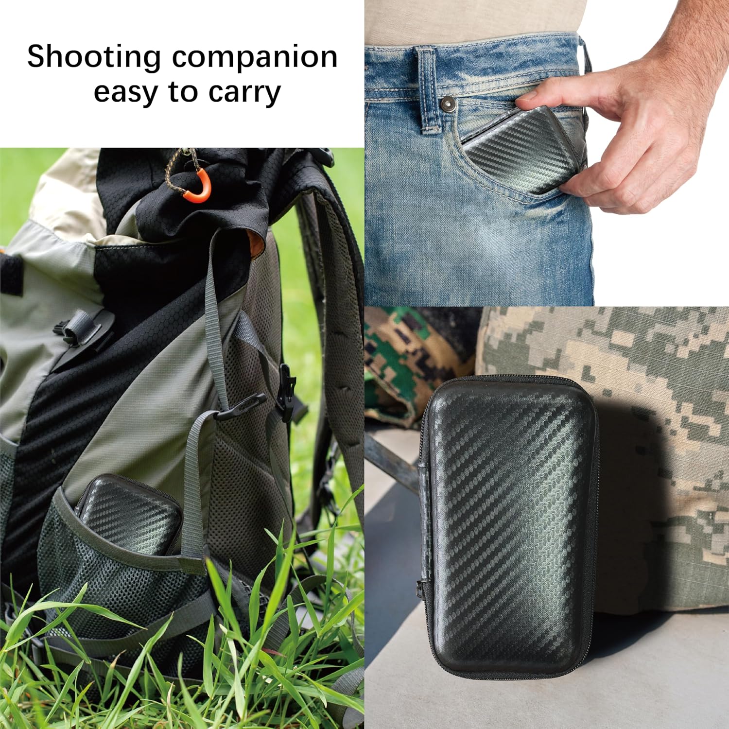 End Mounted Chronograph Bullet Speed Meter, Shooting Tester Pocket Chrony for PCP Airgun Velocity Measurement