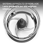 Foto di Kenwood Chopper CHP61.100WH, Potenza 500W, Ciotola da 0.5L, 2 velocità, Sistema a quattro lame, Anello antiscivolo per la stabilità del tritatutto, Lavabile in Lavastoviglie, Bianco/SIlver