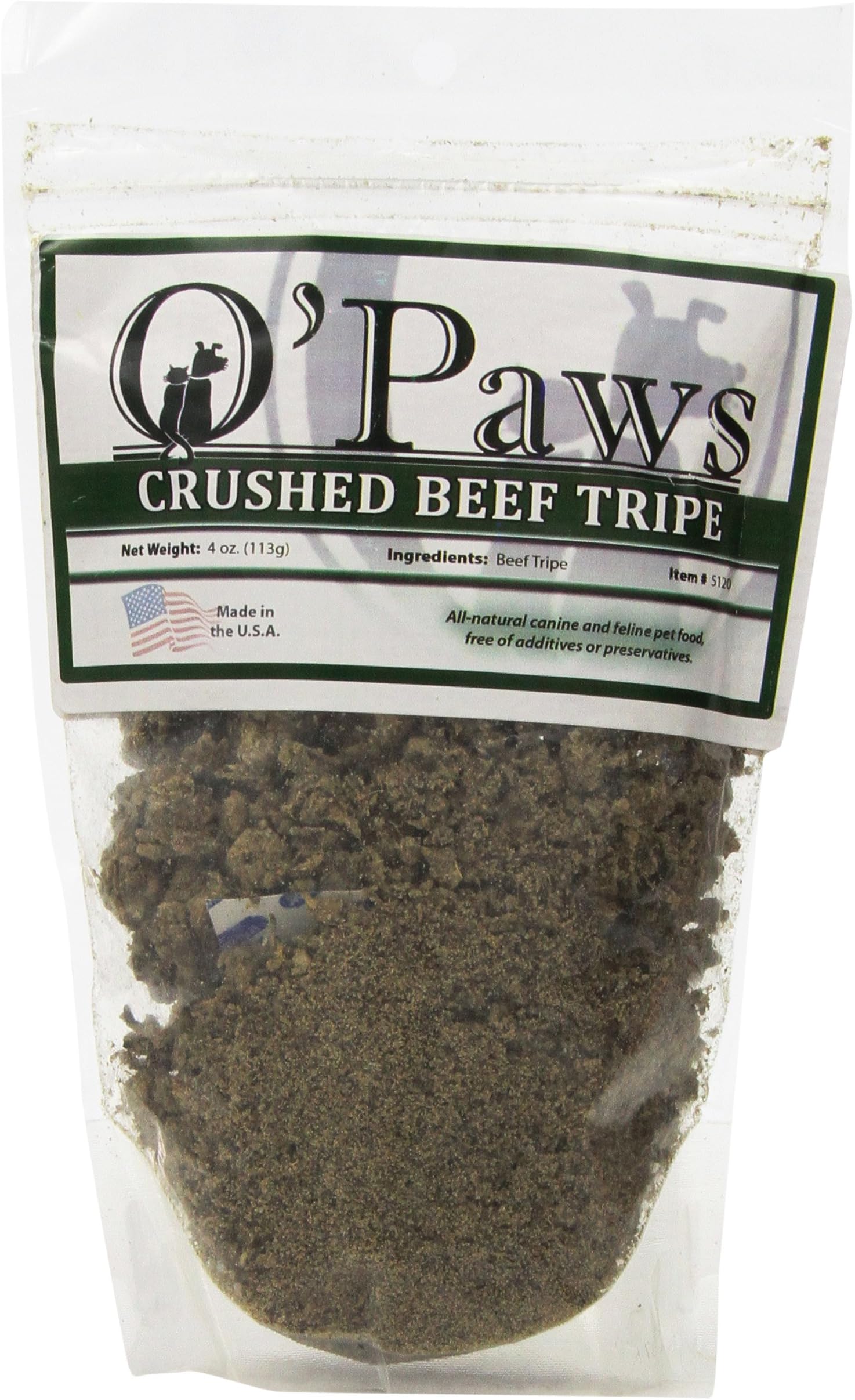 Omas Pride O Paws Crushed Beef Tripe For Pets, 4-Ounce