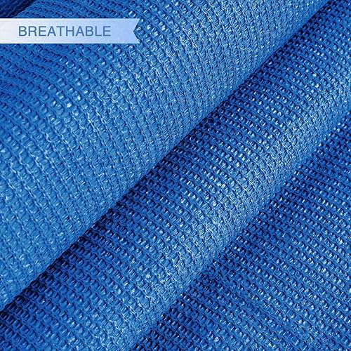 Miniatura 3 de E&K Sunrise - Toldo parasol triangular de 10 x 10 x 10 pies, bloquea los rayos UV, para patio, jardín, al aire libre (azul)