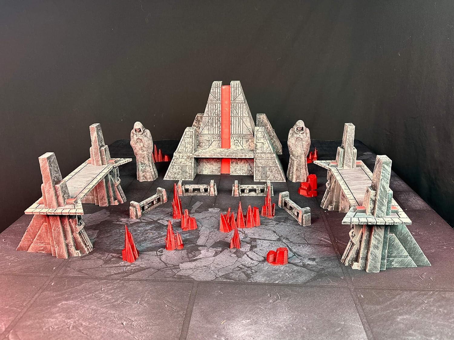 Legion Terrain - Ancient Dark Temple 3'x3' Table A - Miniature Tabletop Wargaming Terrain (Painted)