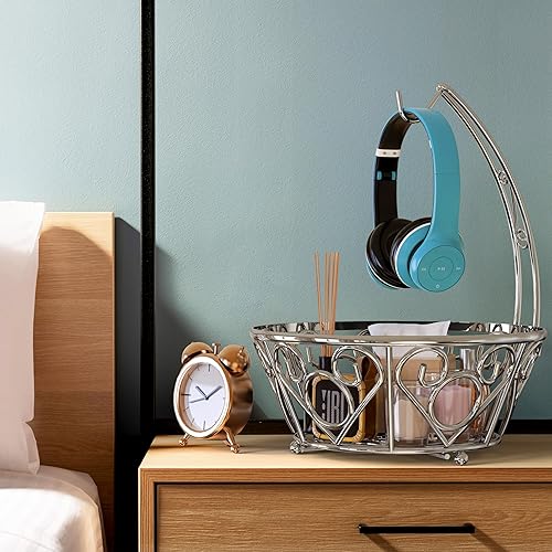 Miniatura 6 de Simple Houseware Cesta de frutas con colgador de árbol de plátano, acabado cromado