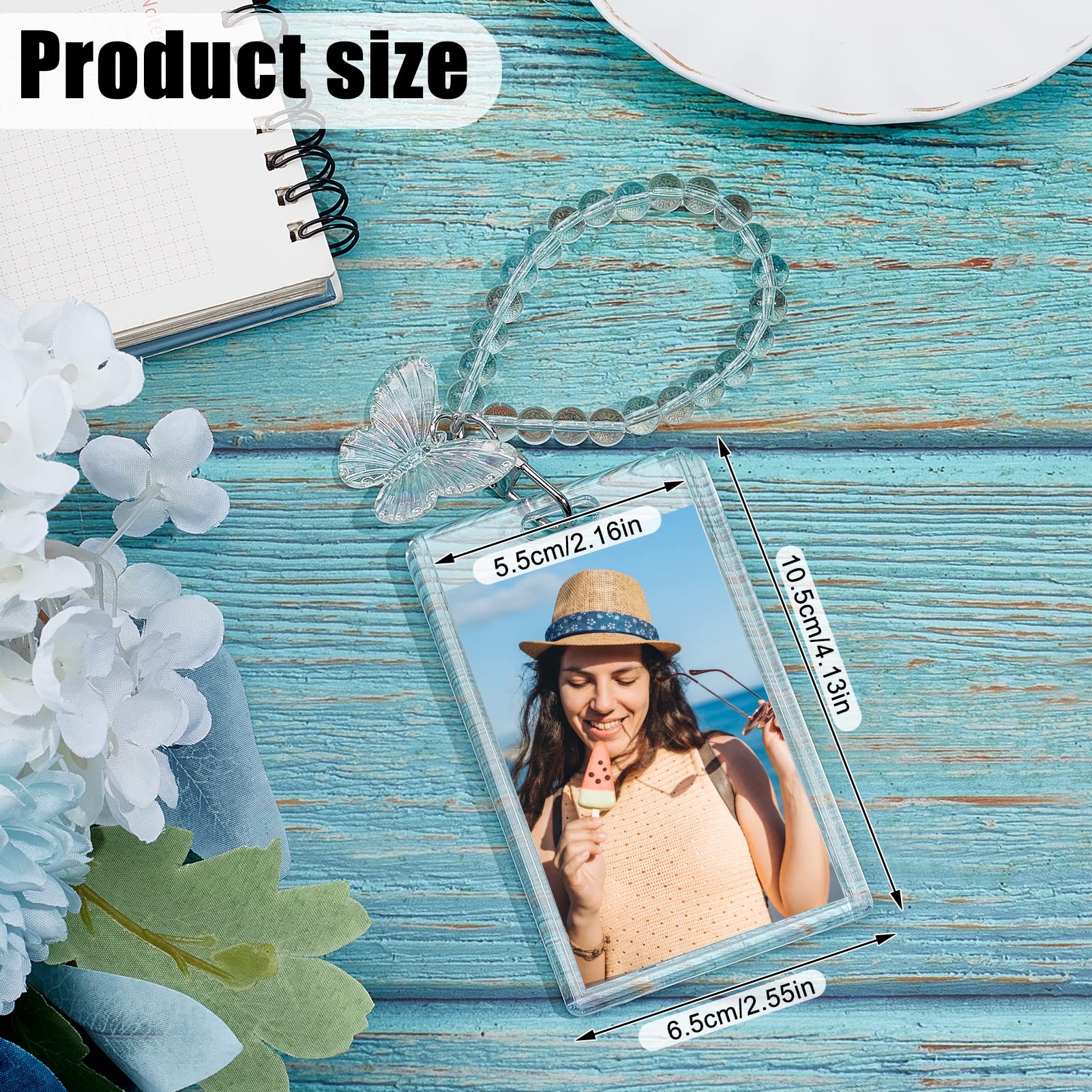 NICENEEDED Kpop Photo Card Holder, Acrylic Keychain ID Badge Holder - Image 2