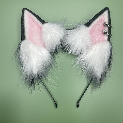Miniatura 3 de Conjunto de orejas de zorro y cola de lobo disfraz de cosplay de orejas de gato