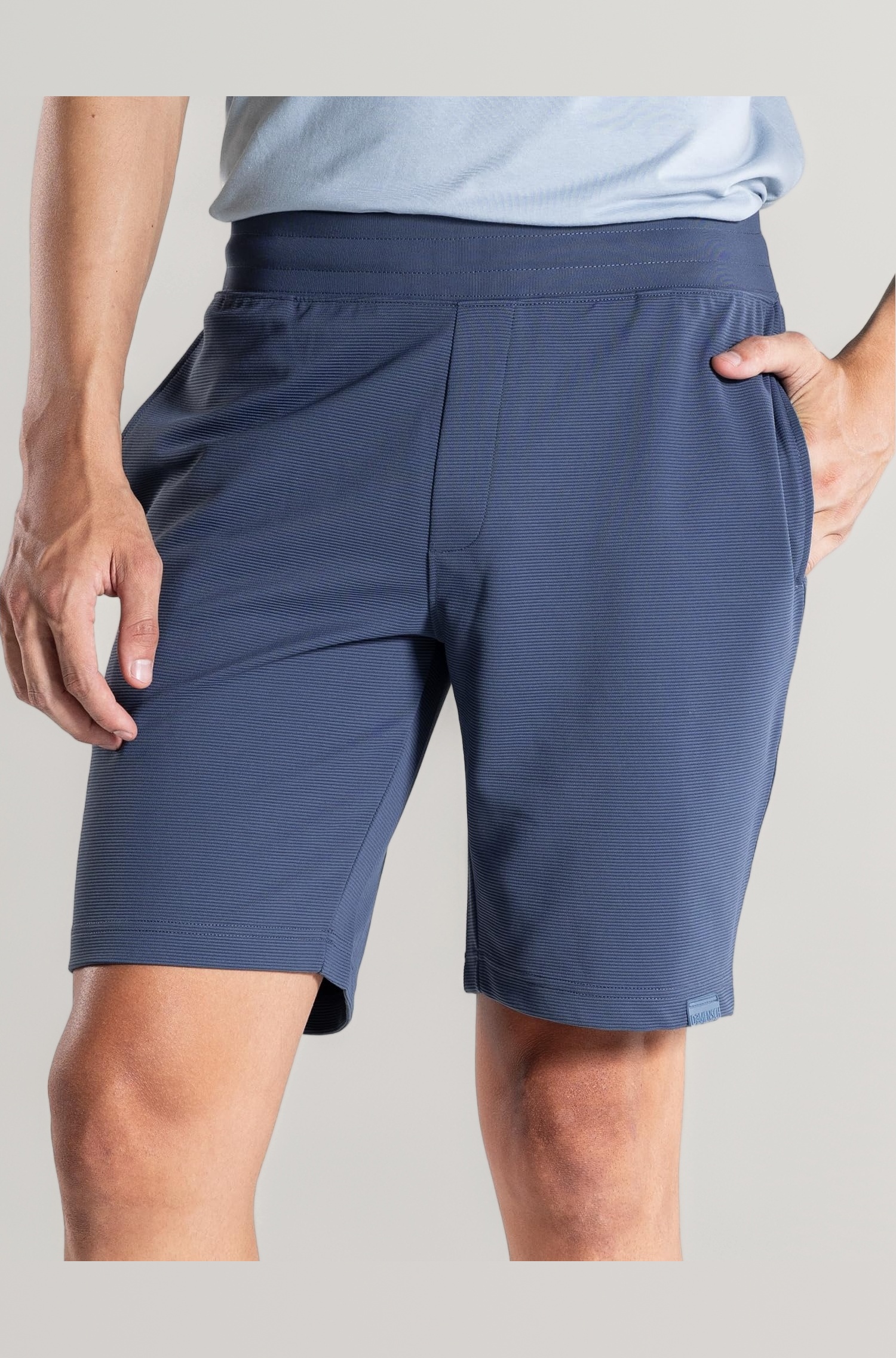 Textured Shorts, Microfiber Running Shorts for Men, Quick Dry Gym Shorts Mens Workout, Hidden Pocket with Zipper Sports Shorts for Man