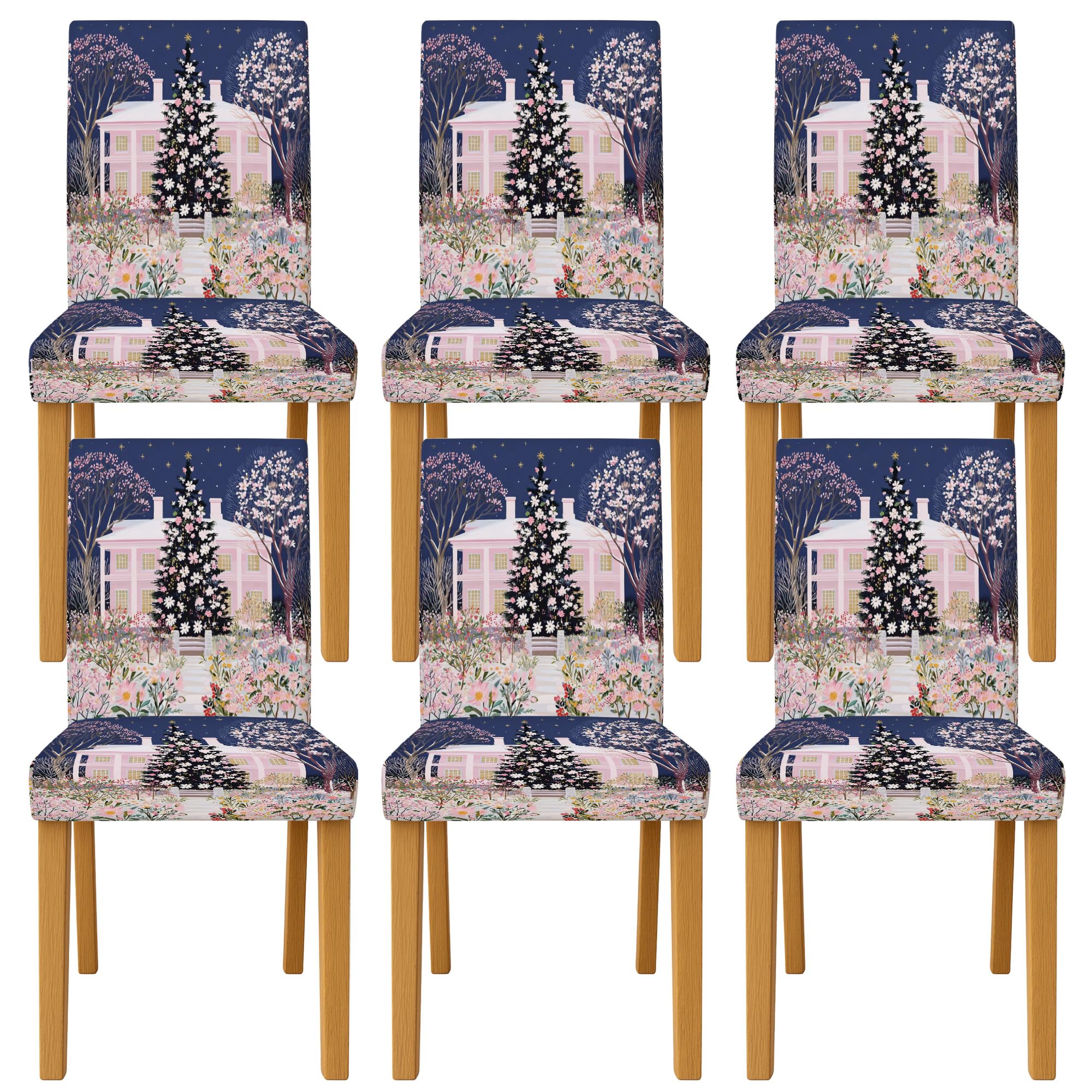 Housses de chaise lavables et amovibles en élasthanne pour salon lot de 6