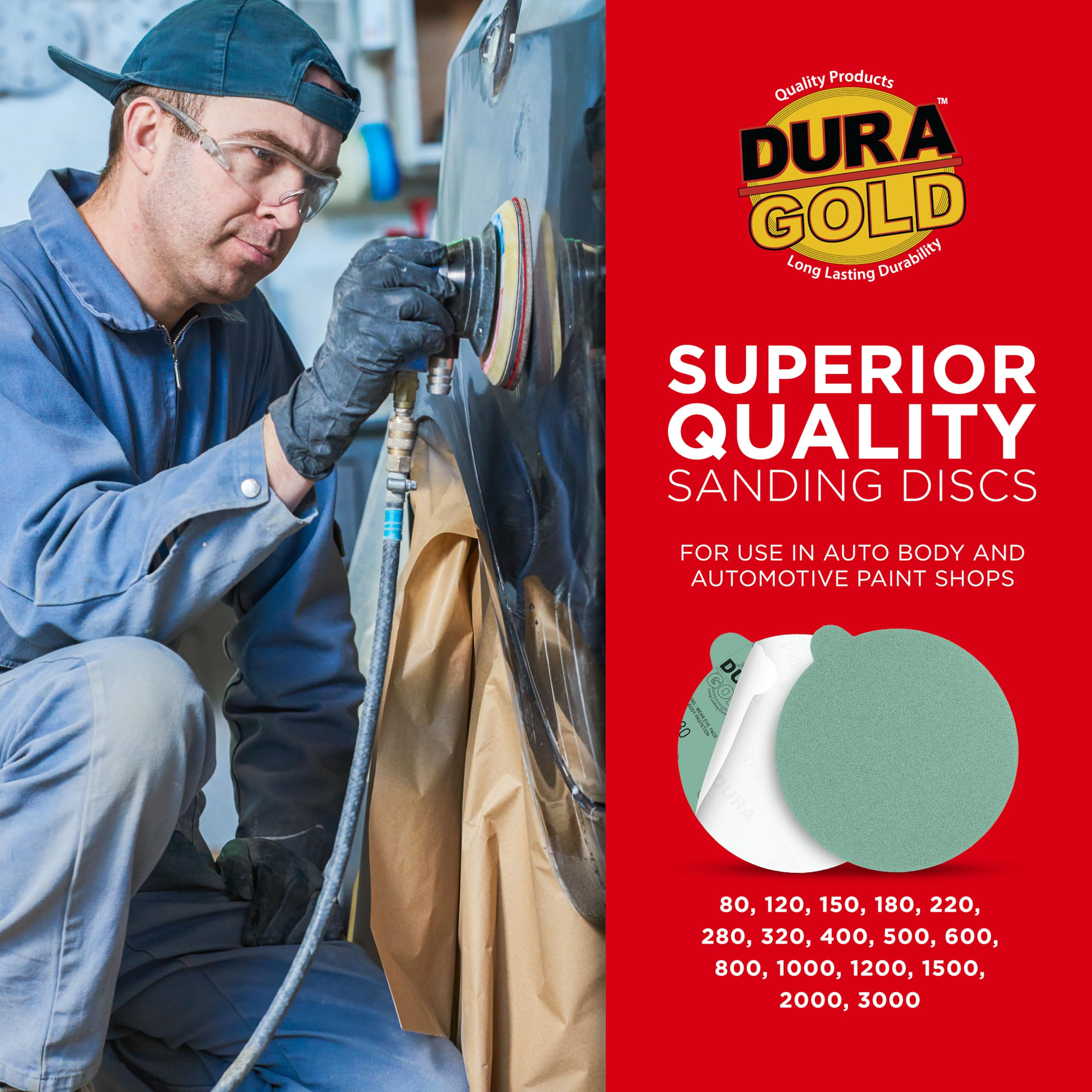 Dura-Gold 6" Sanding Discs - 80 Grit (Box of 25) -4