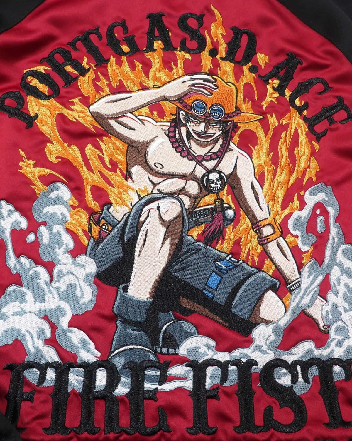 火拳のエース スカジャン ワンピース 刺繍 LL fkip.unmul.ac.id